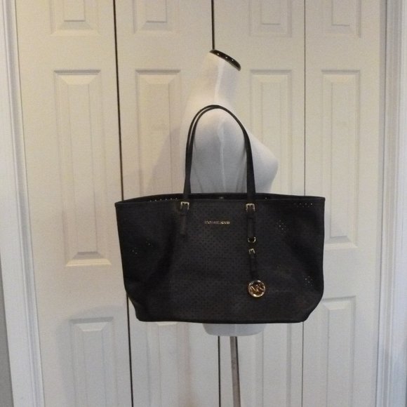 Michael Kors Perforated Leather Jet Set Tote HOST PICK! - Picture 2 of 11